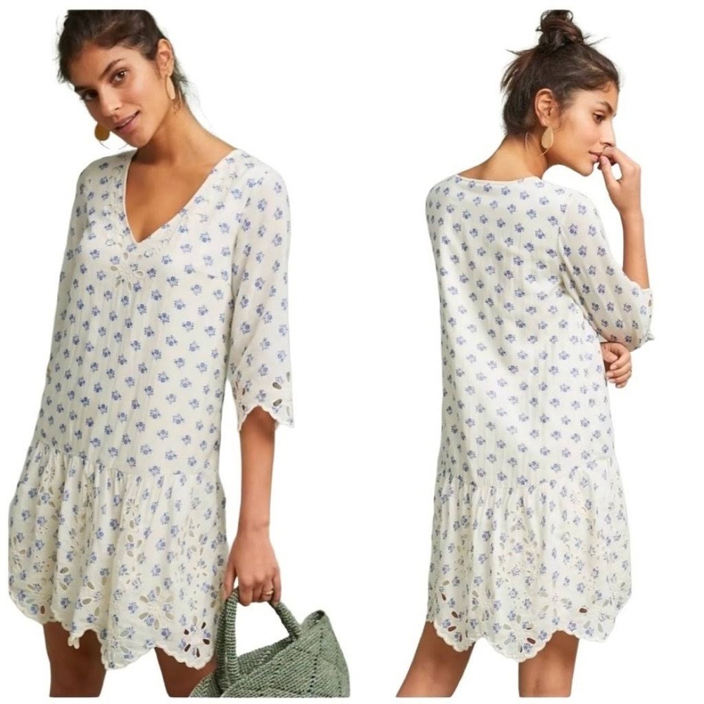 Meadow Rue Eyelet Tunic Dress size S NWT